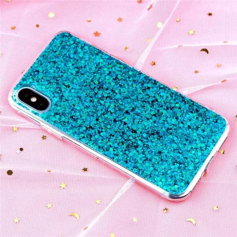Luxury Glitter Epoxy Phone Case – Crystal Soft Cover for iPhone 11–15 Pro Max