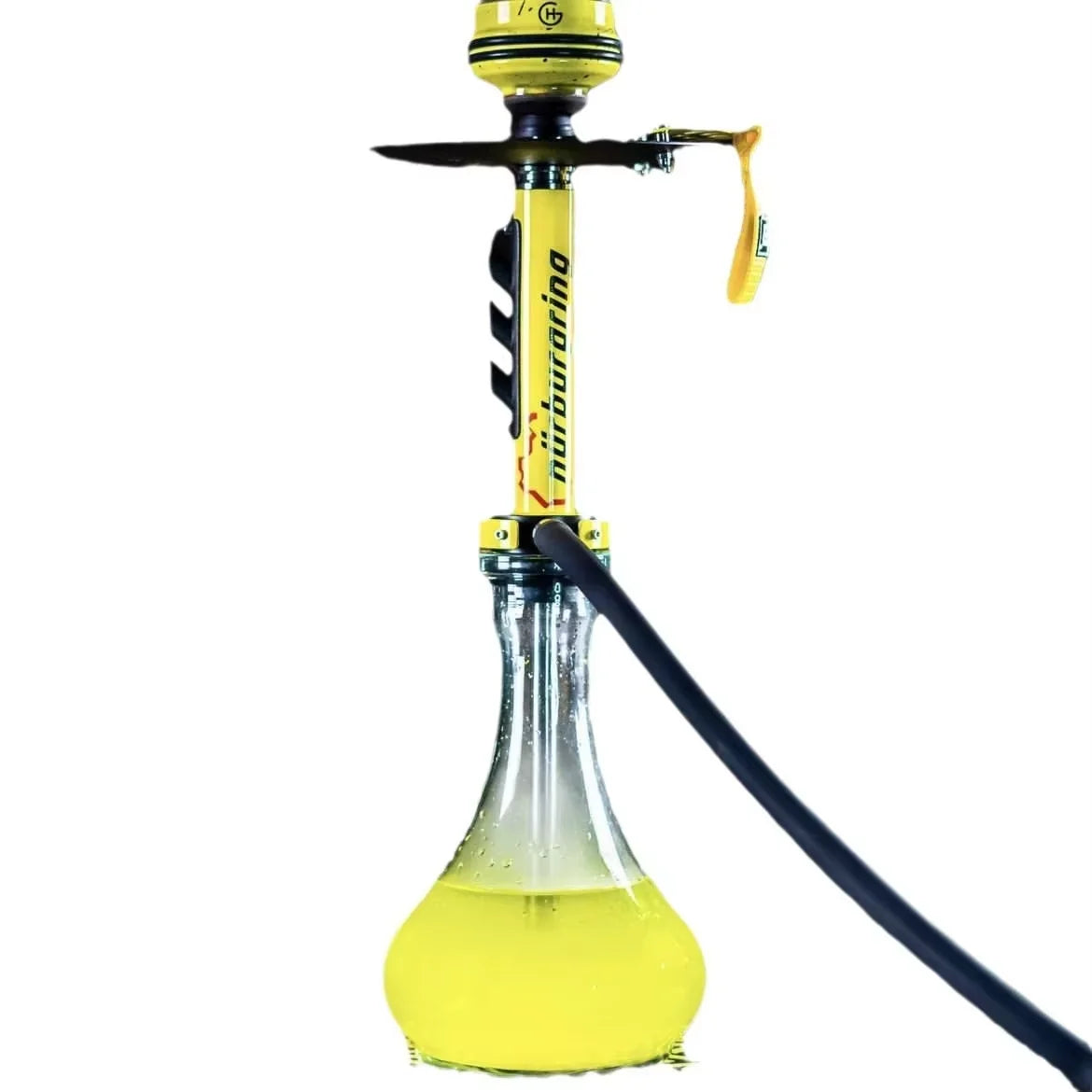 Abawu Egyptian Zinc Hookah – Luxury Mirror Finish, 1 Hose, Gift Box, Zinc Alloy + Glass