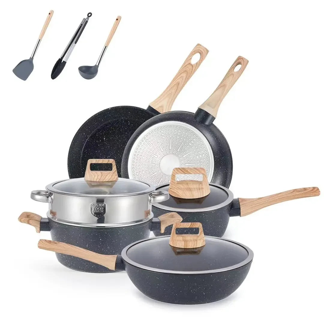 Rofee 12-Piece Modern Luxury Cookware Set – Non-Stick, Induction Compatible