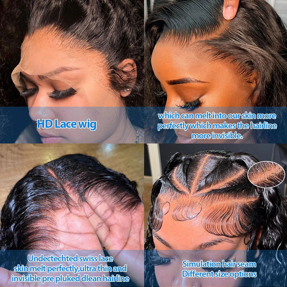 Xcurly 30 inch Loose Deep Wave Glueless 5x5 Ready to Wear Lace Closure Wig Pre Plucked Water Curly HD Lace Front Human Hair Wigs