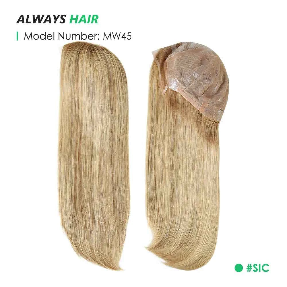 MW45 – 18" Medical Wig for Cancer Patients – Hand‑Tied Silicone Base, 100% Chinese Cuticle Remy Hair