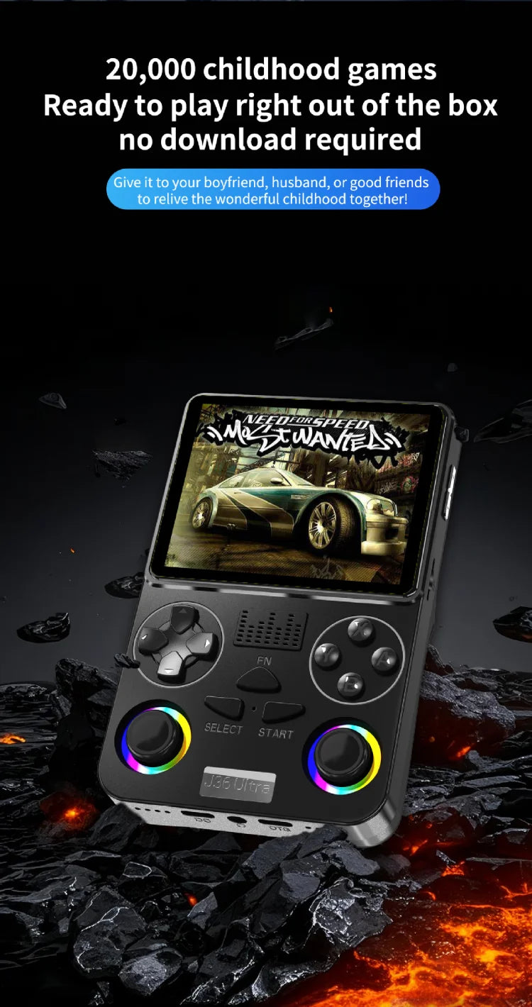 AQTA 3.5" Retro Handheld Game Console Android WiFi 20,000+ Games IPS 3000mAh
