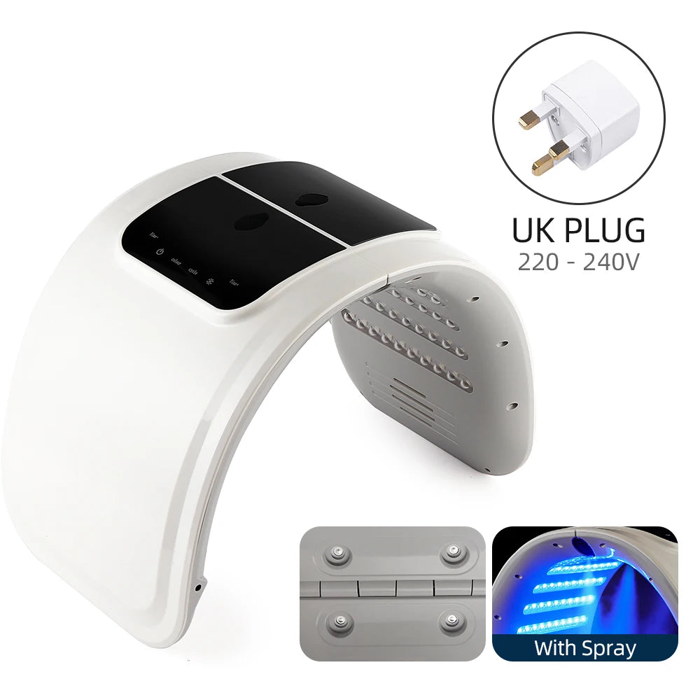 foreverlily LED Face Mask Machine PDT 7 Colors Light Photon Skin Rejuvenation Facial Body Spa Nano Spray Mist