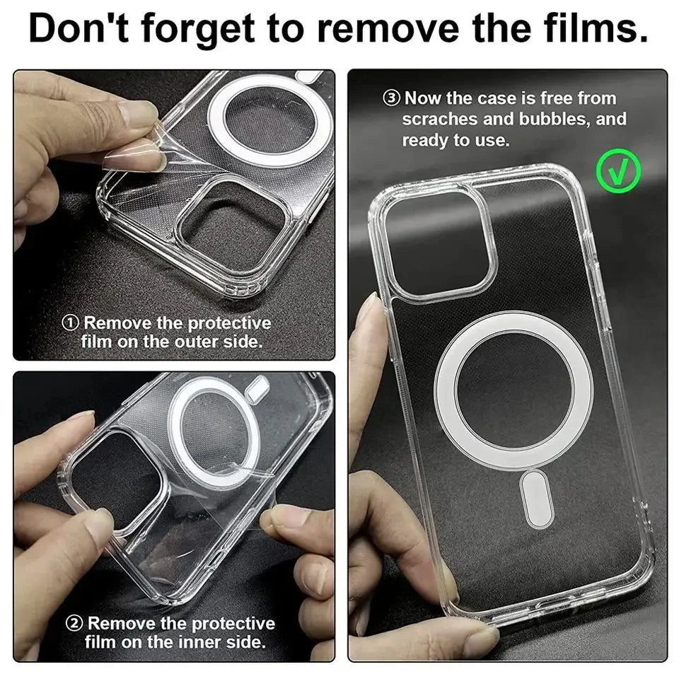 Transparent Hard Phone Case – Shockproof, Anti‑Scratch, Lightweight Protection