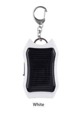 Mini Solar Emergency Charger with LED Light, 1200mAh Portable Power Bank