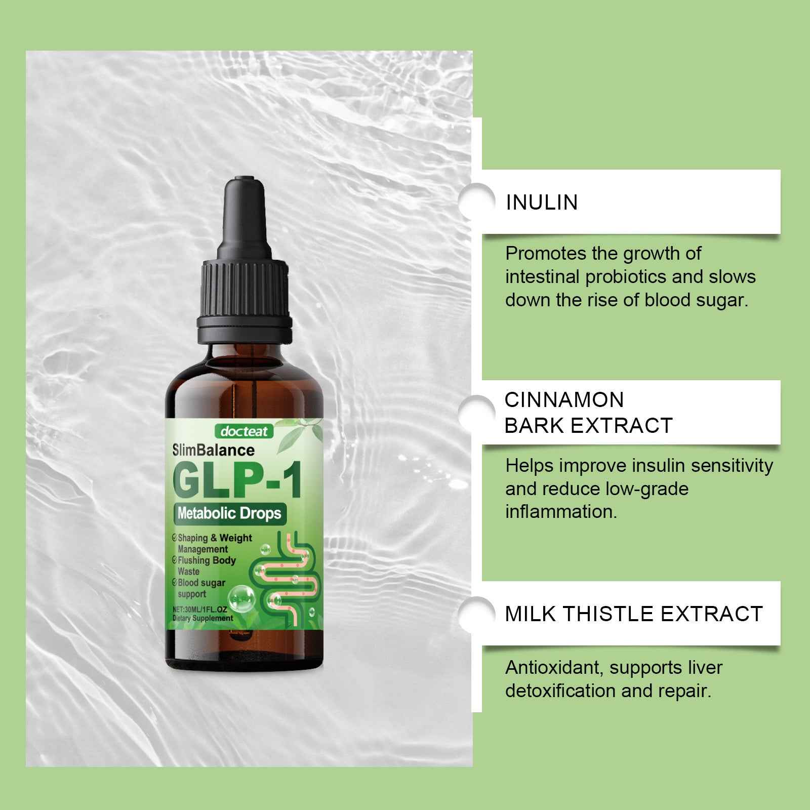 Balanced Intestinal Support Drops – Herbal Metabolic & Wellness Formula  30mL Dietary Supplement