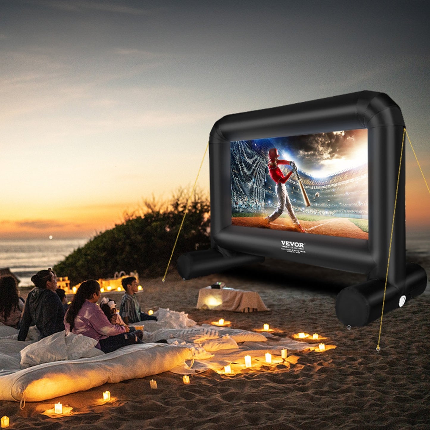 VEVOR 14FT Inflatable Movie Screen for Outdoor Projector with Blower and Carry Bag