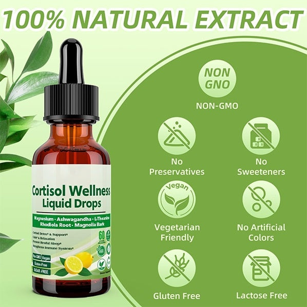 Cortisol Supplement Drops – 30ml Natural Support for Stress & Balance