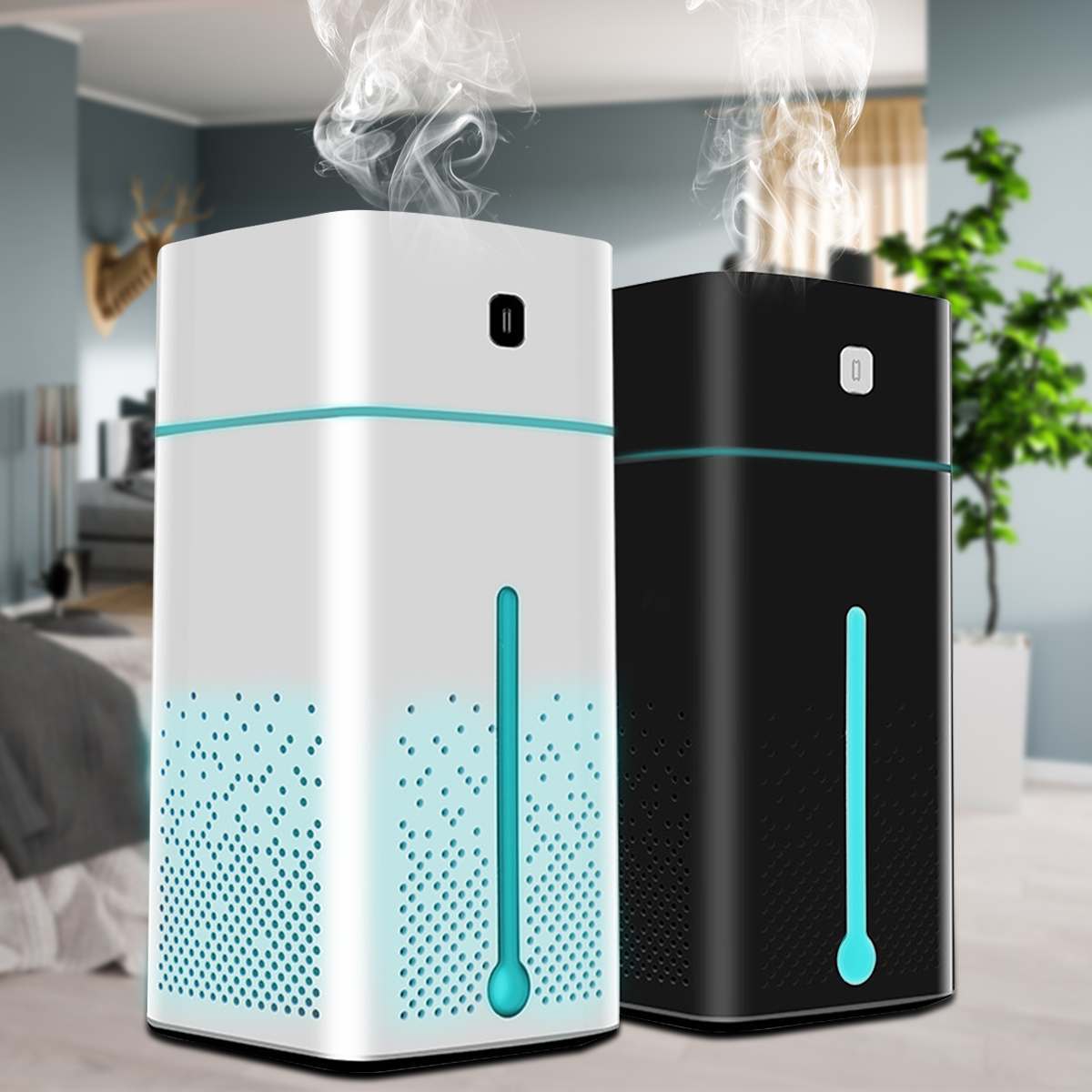 1000ML USB Air Humidifier 7-Color LED Aromatherapy Quiet Operation