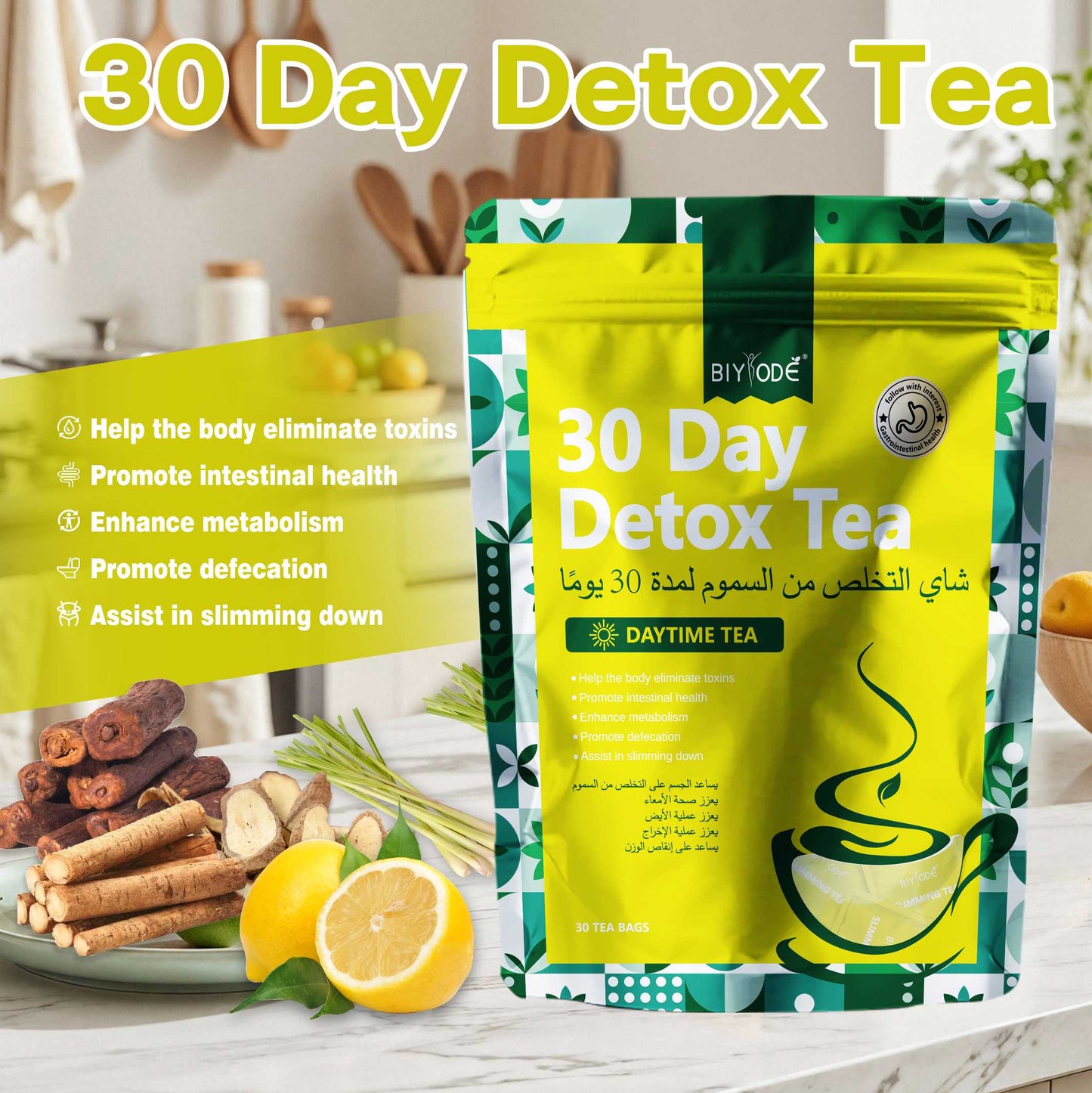 30‑Day Herbal Detox Tea – Private Label  OEM/ODM Custom Blend for Daily Wellness & Body Support