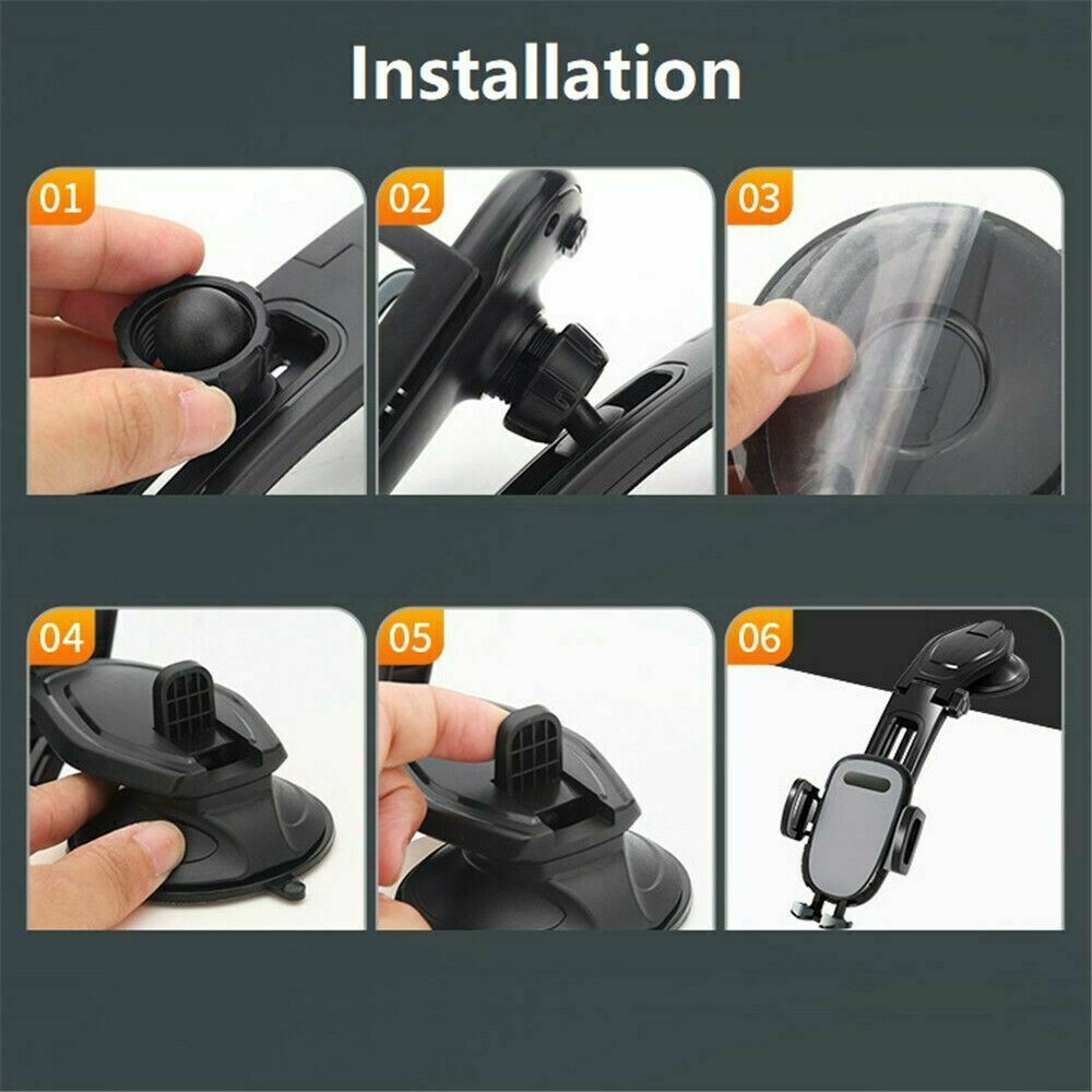 360° Rotating Car Phone Holder Dashboard Mount Gravity GPS Stand Universal Clip