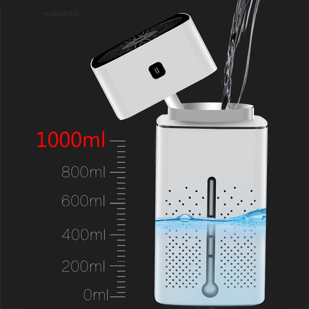 1000ML USB Air Humidifier 7-Color LED Aromatherapy Quiet Operation