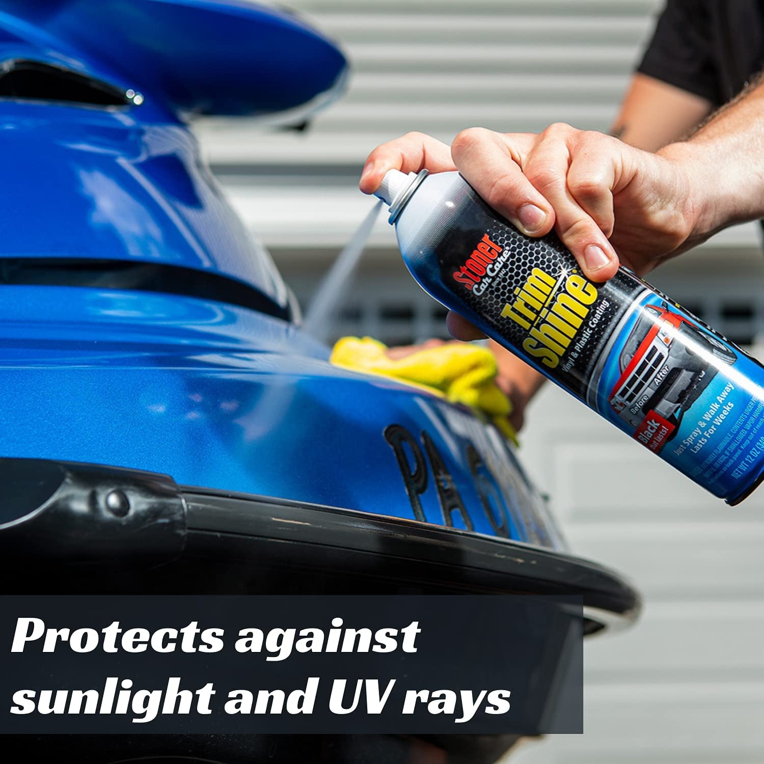 Trim Shine Vinyl & Plastic Protectant – Fast‑Drying No‑Sling Formula, 12oz (12‑Pack)