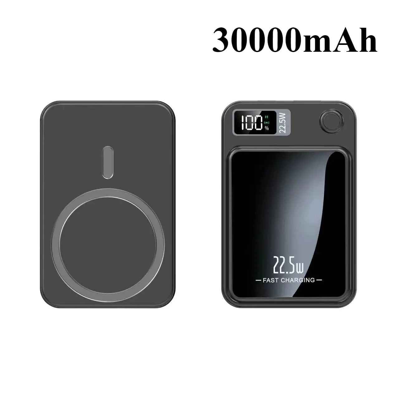 30000mAh Magnetic Power Bank with 22.5W Fast Charging & 15W Wireless Output