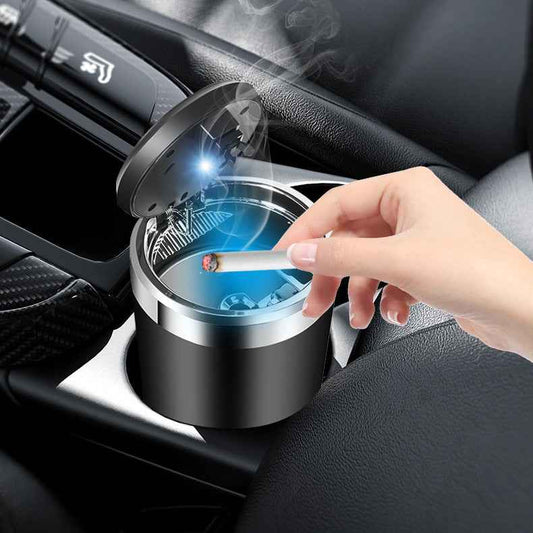 Car Ashtray with Metal Liner - Stylish and Creative Design