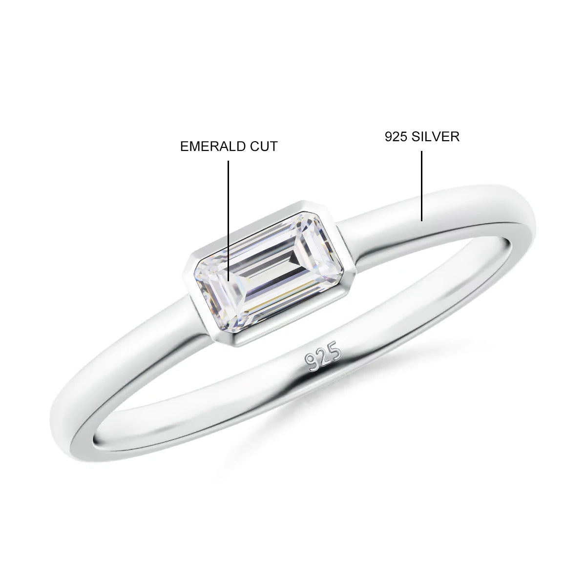 Moissanite Wedding Ring Gold in 14K/18K Yellow Gold – GRA Certified – VVS1 D Color