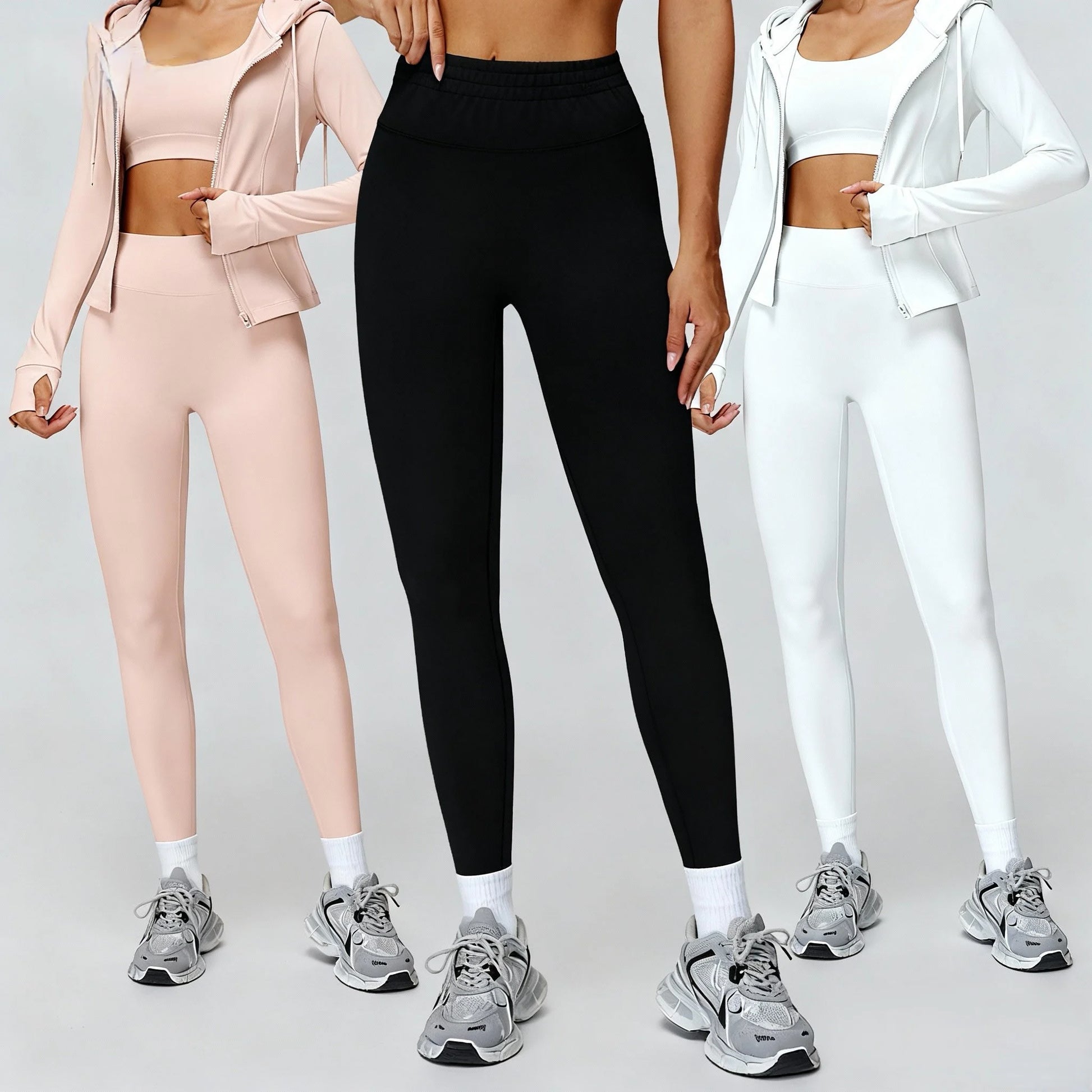 Women’s Yoga Top Full Zip Jacket Gold Zipper Workout Fitness Activewear