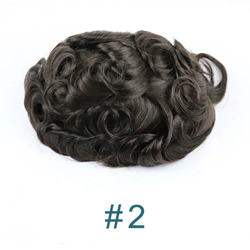 Super Natural Hairline 0.02mm Ultra‑Thin Skin V‑Loop Men’s Toupee 1B20/520