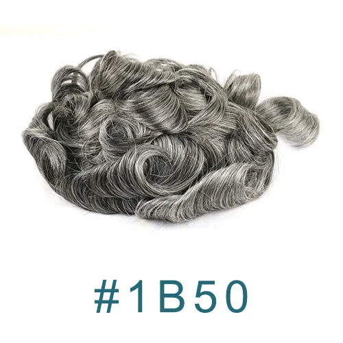 Super Natural Hairline 0.02mm Ultra‑Thin Skin V‑Loop Men’s Toupee 1B20/520