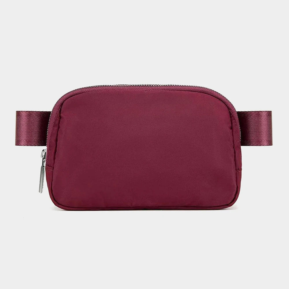 Women Waterproof Nylon Crossbody Running Chest Belt Bag Cute Sport Gym Funny Pack Waist Bag
