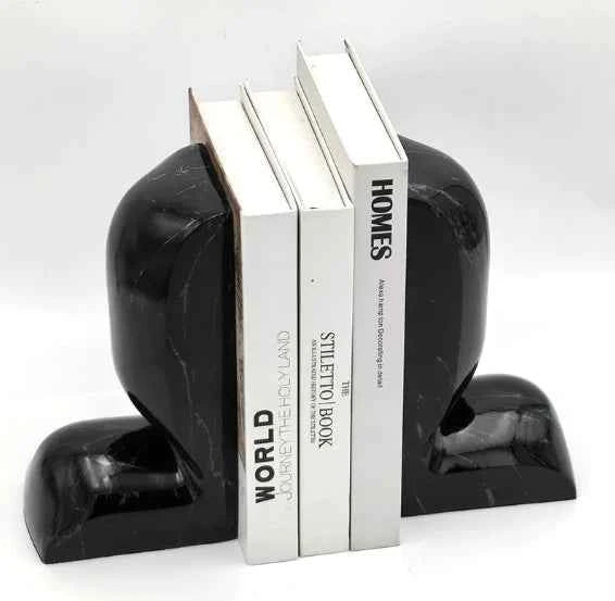 Creative Culture Resin Bookends Unique Art Deco Design for Home Office Living Room Triangle Bookend Decorations Enhance Study