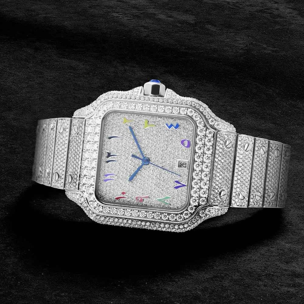 New Stylish Hip Hop Iced Out Diamond Jewelry Watches Automatic D Color VVS Moissanite Watch Past Diamond Tester