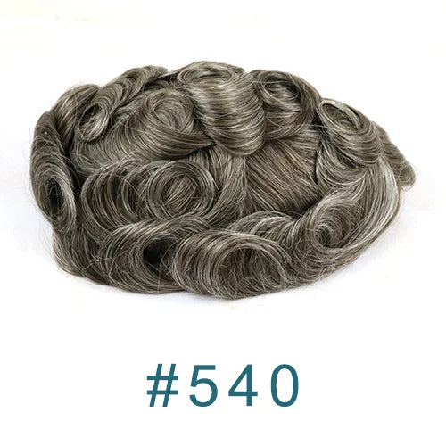 Super Natural Hairline 0.02mm Ultra‑Thin Skin V‑Loop Men’s Toupee 1B20/520