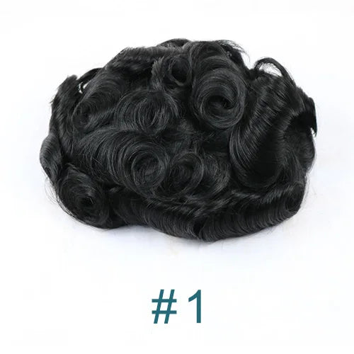 Super Natural Hairline 0.02mm Ultra‑Thin Skin V‑Loop Men’s Toupee 1B20/520