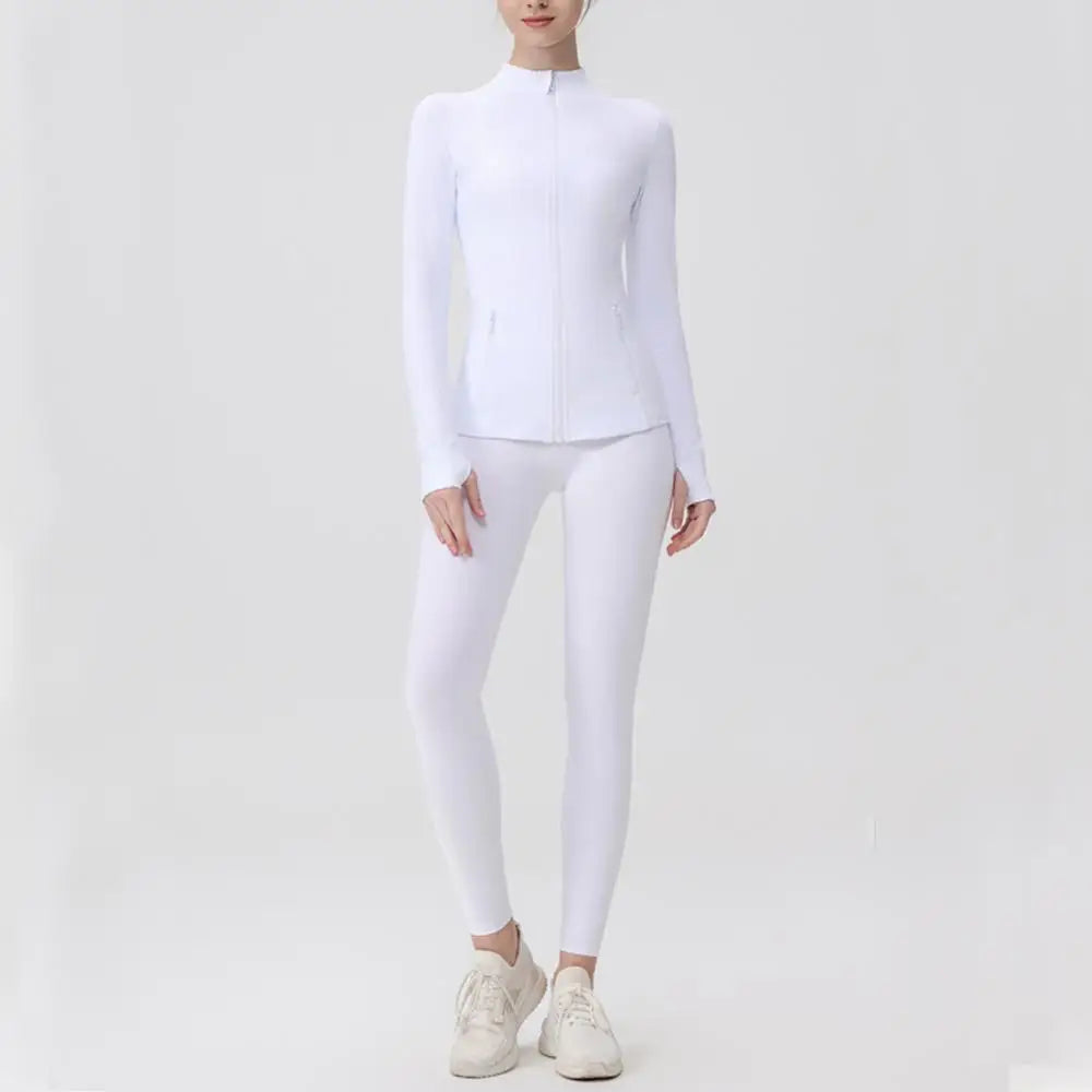 Slimming Women’s Yoga Set with Fitness Jacket and Pants 2‑Piece Outfit