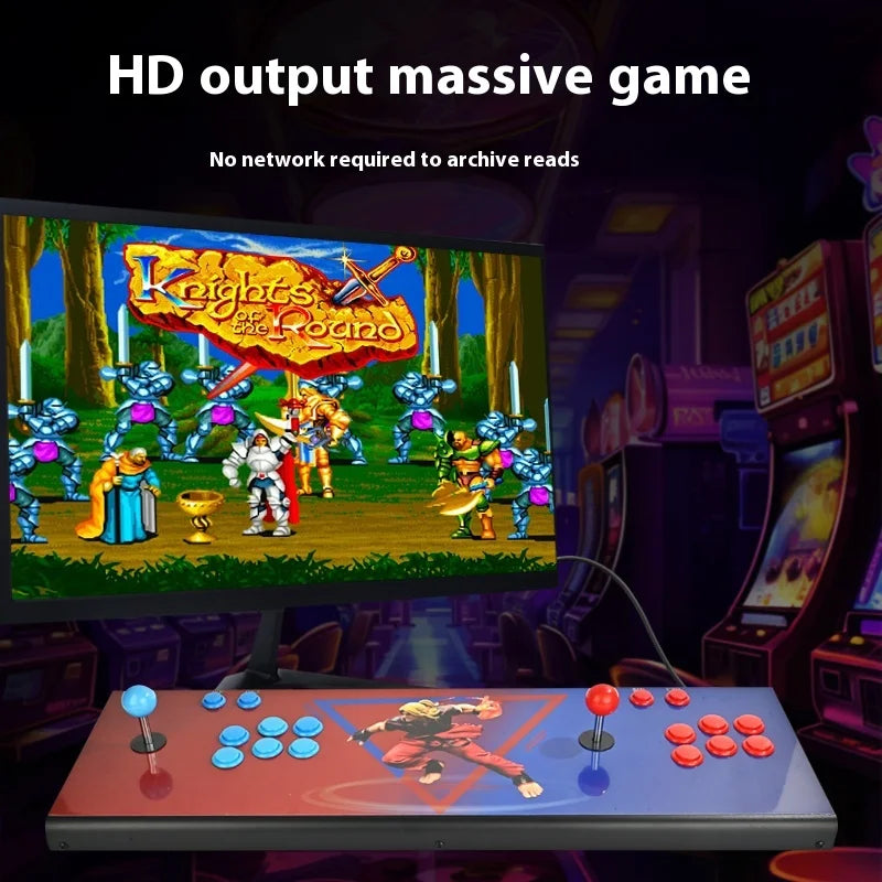 Pandor 2025 All-In-One Arcade Machine for Kids - King Fighters Game Console with Double Joystick for Home TV and Coin Operation