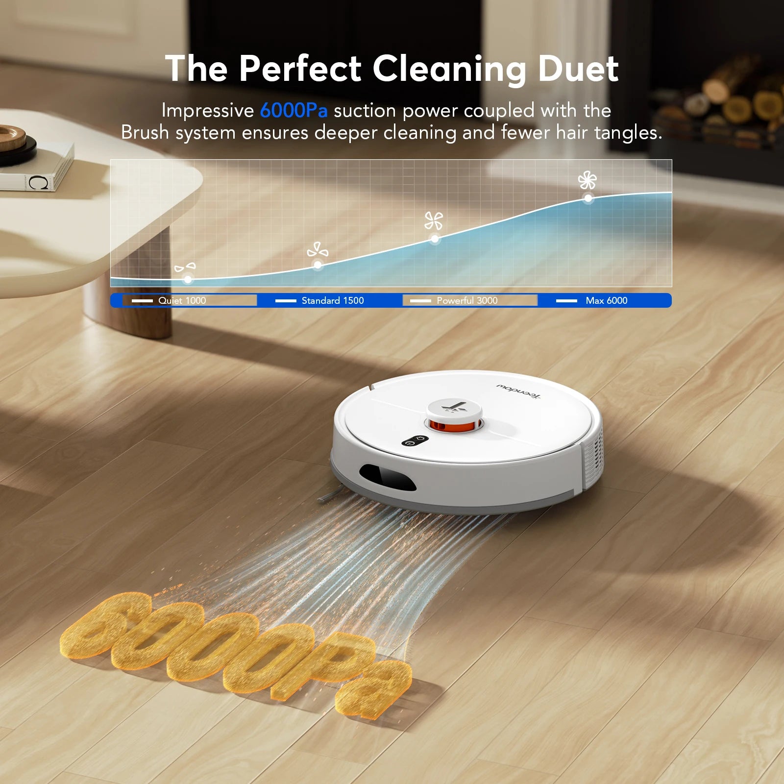 FS Robot Vacuum Cleaner - Wet & Dry, LDS Navigation, App-Controlled, 6000Pa Power