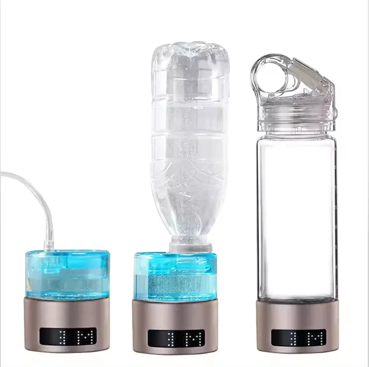 Smart Hydrogen Water Cup 400ml Tritan Mug with Lid & Straw - Hydration Redefined