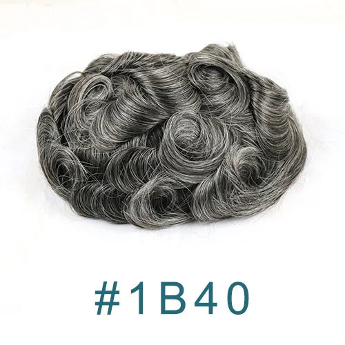 Super Natural Hairline 0.02mm Ultra‑Thin Skin V‑Loop Men’s Toupee 1B20/520