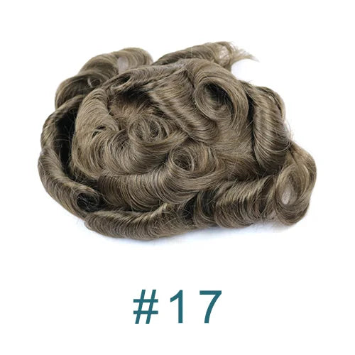Super Natural Hairline 0.02mm Ultra‑Thin Skin V‑Loop Men’s Toupee 1B20/520