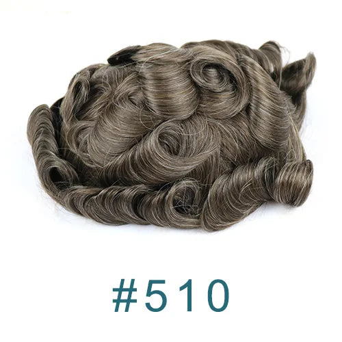 Super Natural Hairline 0.02mm Ultra‑Thin Skin V‑Loop Men’s Toupee 1B20/520