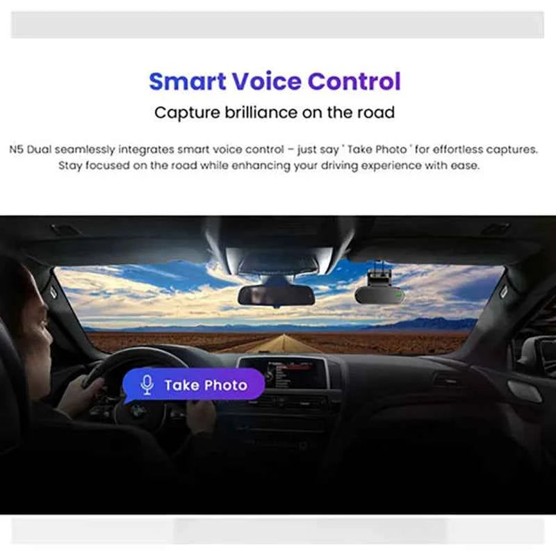 DDPAI N5 Dual Lens 4K Dash Cam – Front & Rear Recording, LCD Screen, Night Vision