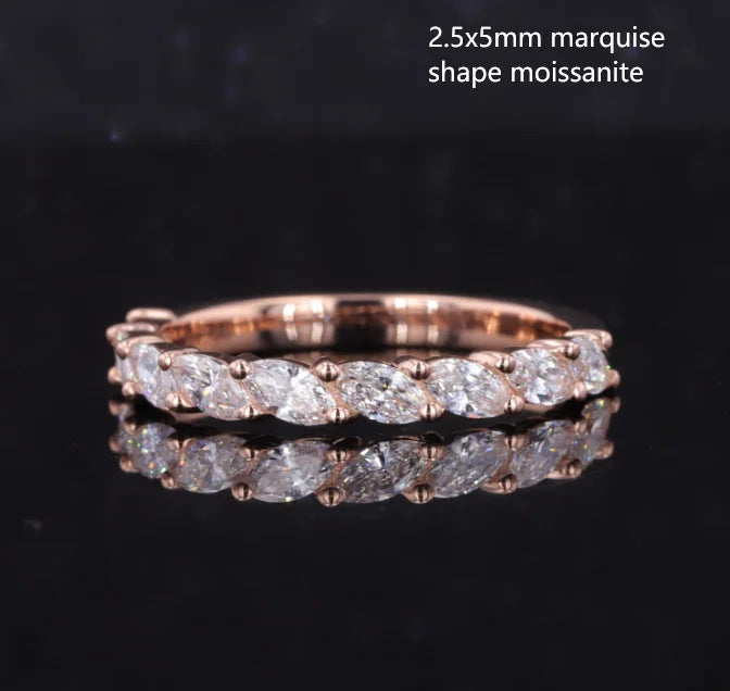 Starsgem Custom Diamond Tennis Band - Pure Diamond Eternity Jewelry Wedding Ring in 14K Solid Gold