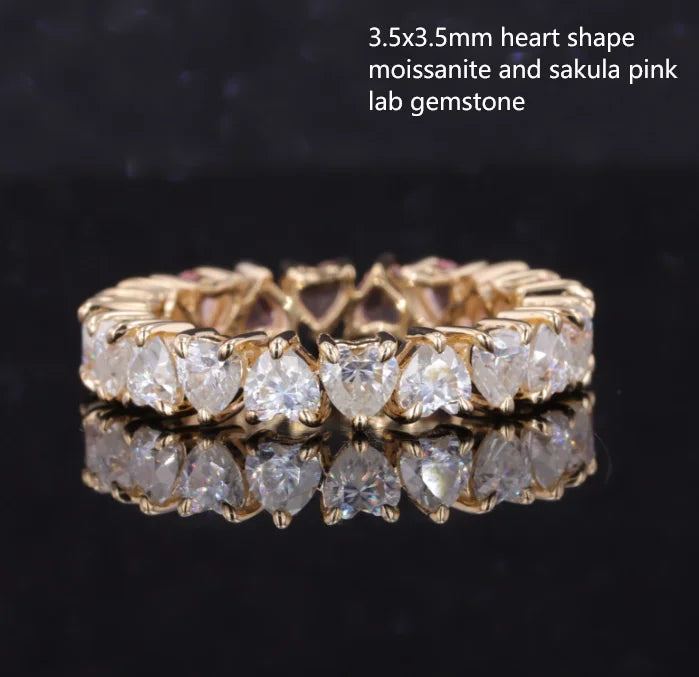 Starsgem Custom Diamond Tennis Band - Pure Diamond Eternity Jewelry Wedding Ring in 14K Solid Gold