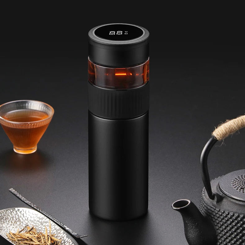 Smart LED Water Bottle - 380ml Stainless Steel Vacuum Flask with Temperature Display