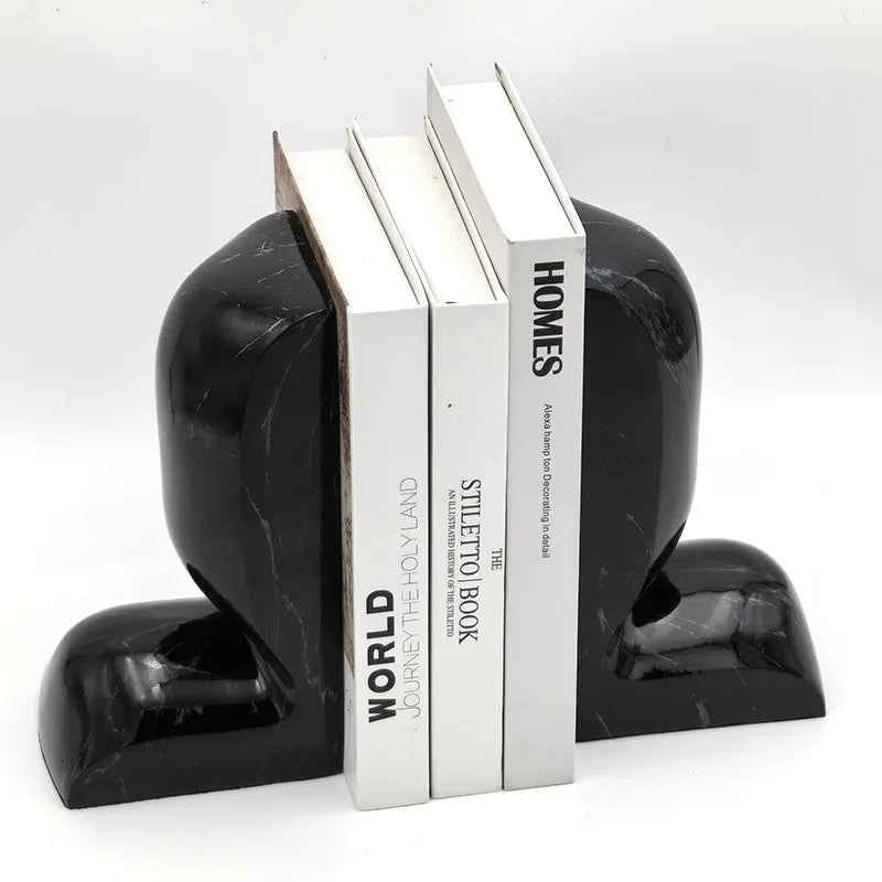 Creative Culture Resin Bookends Unique Art Deco Design for Home Office Living Room Triangle Bookend Decorations Enhance Study