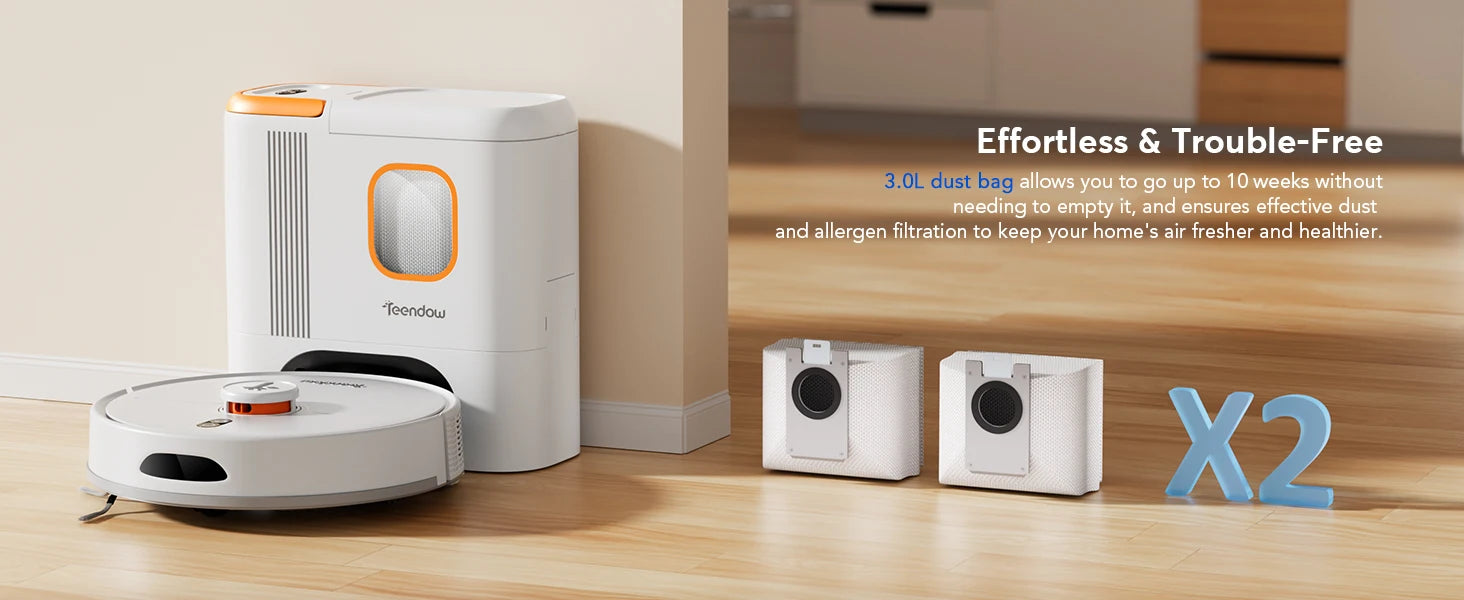 FS Robot Vacuum Cleaner - Wet & Dry, LDS Navigation, App-Controlled, 6000Pa Power