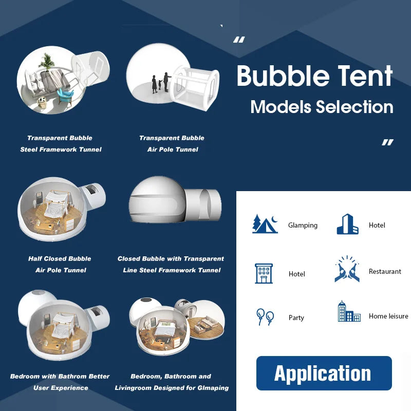 Resort Transparent Bubble Tent Dome – Luxury PVC Outdoor Inflatable House
