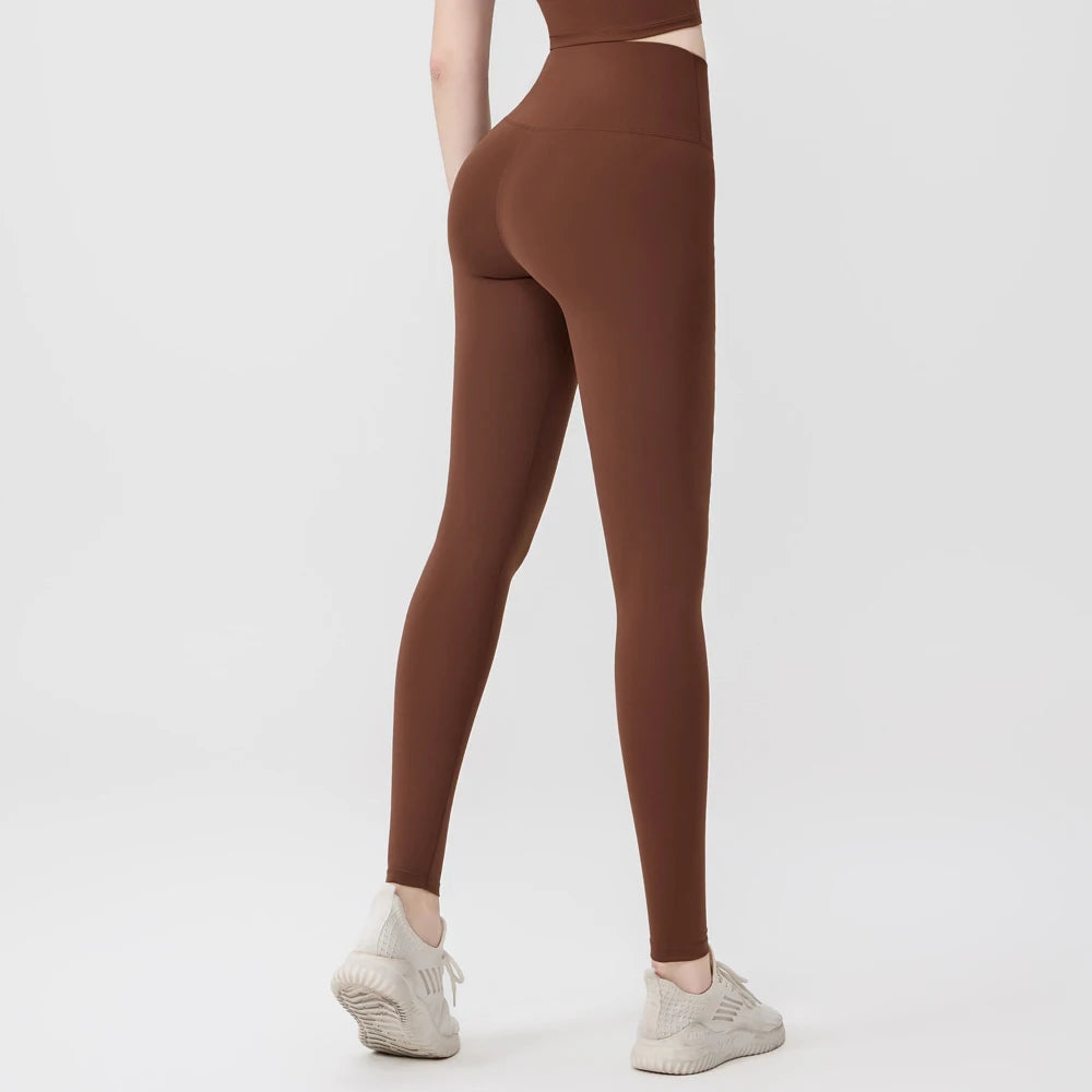 High Waist Women’s Solid Full Length Breathable Spandex Nylon Pants