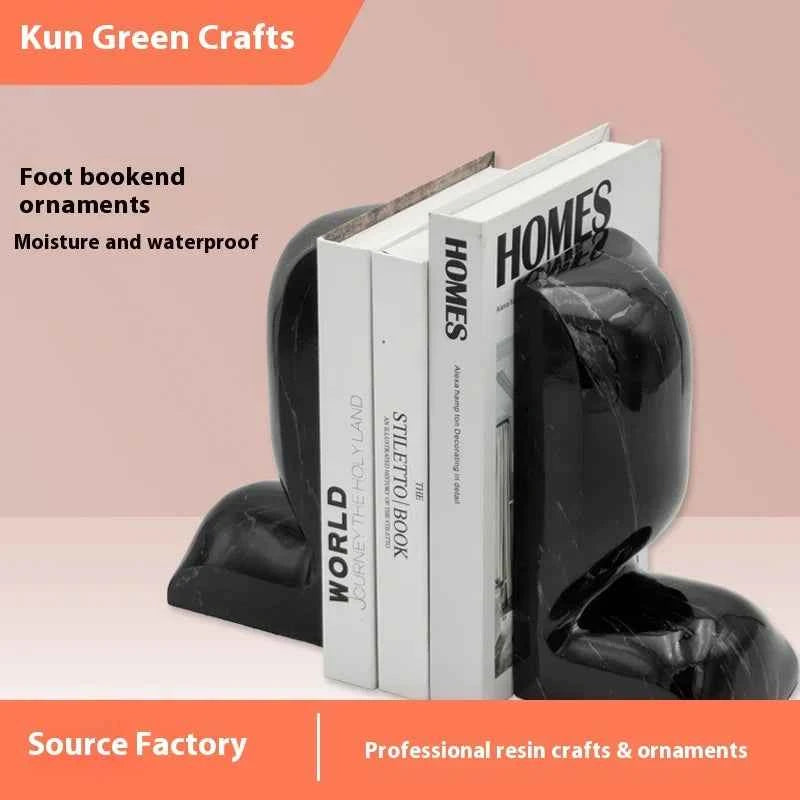 Creative Culture Resin Bookends Unique Art Deco Design for Home Office Living Room Triangle Bookend Decorations Enhance Study