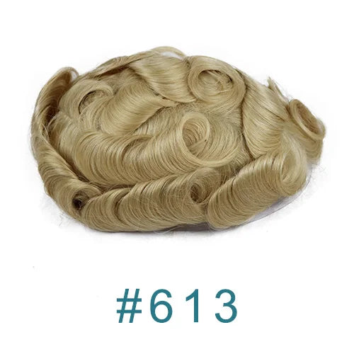 Super Natural Hairline 0.02mm Ultra‑Thin Skin V‑Loop Men’s Toupee 1B20/520