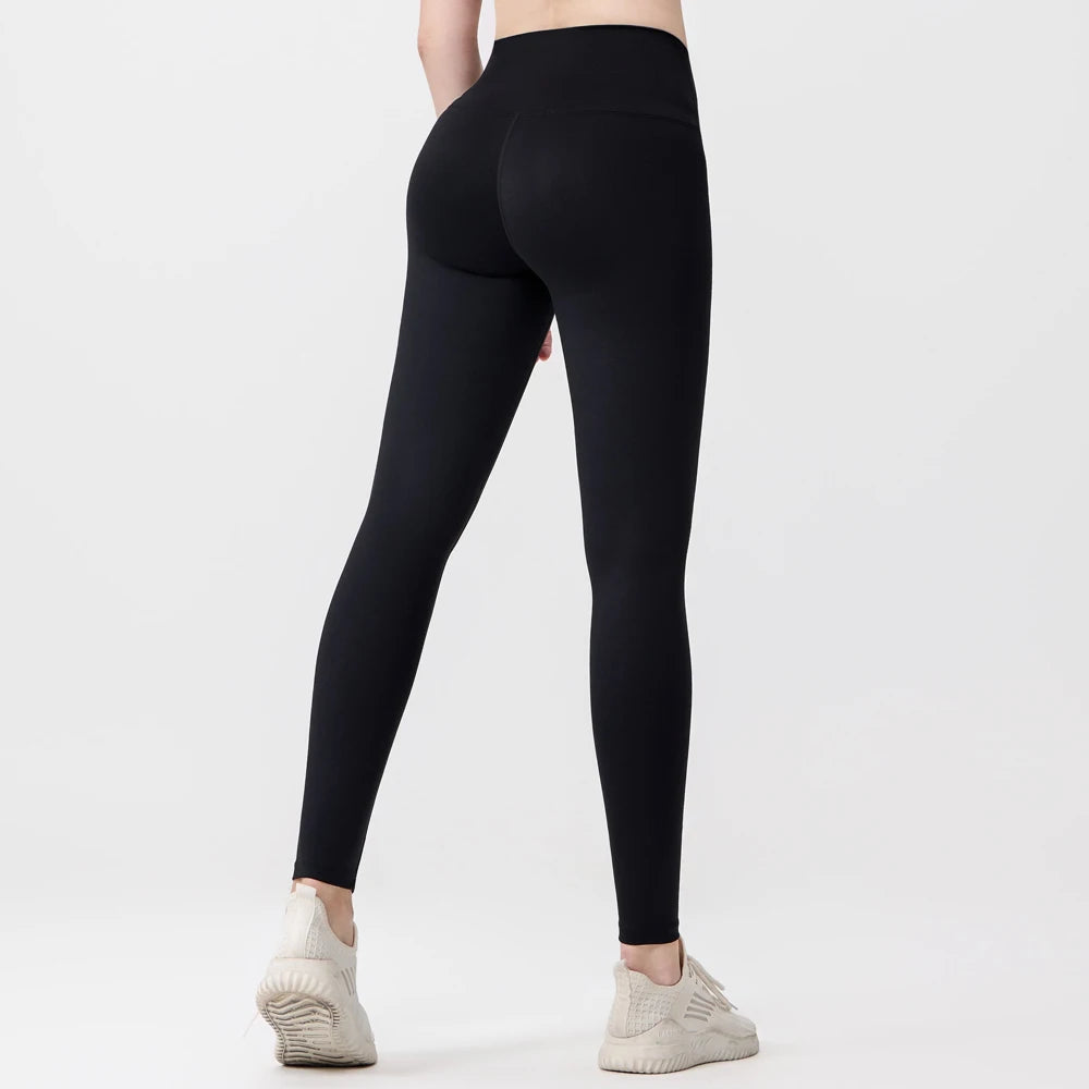 High Waist Women’s Solid Full Length Breathable Spandex Nylon Pants