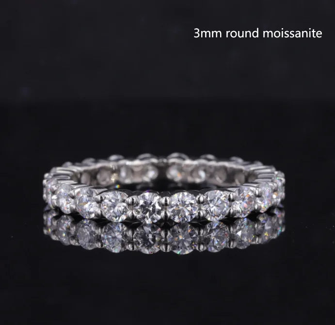 Starsgem Custom Diamond Tennis Band - Pure Diamond Eternity Jewelry Wedding Ring in 14K Solid Gold