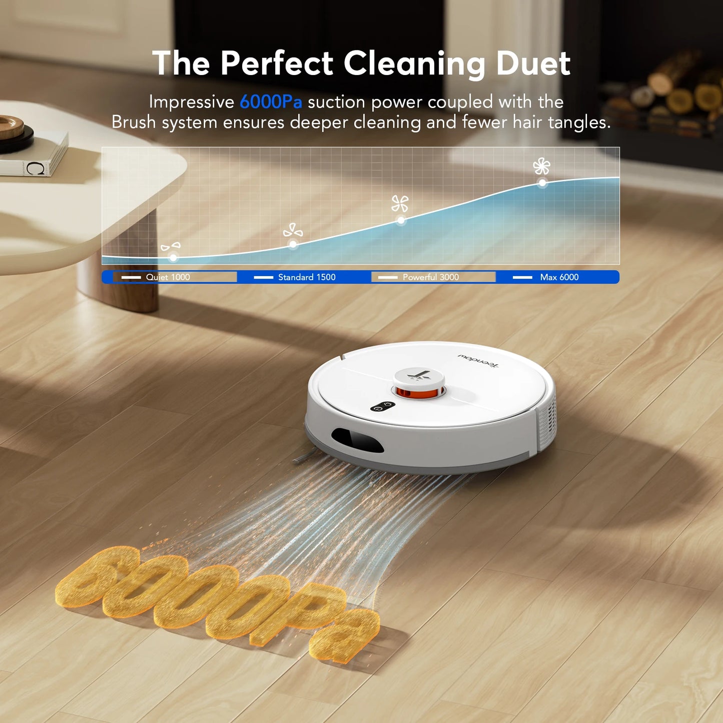 FS Robot Vacuum Cleaner - Wet & Dry, LDS Navigation, App-Controlled, 6000Pa Power