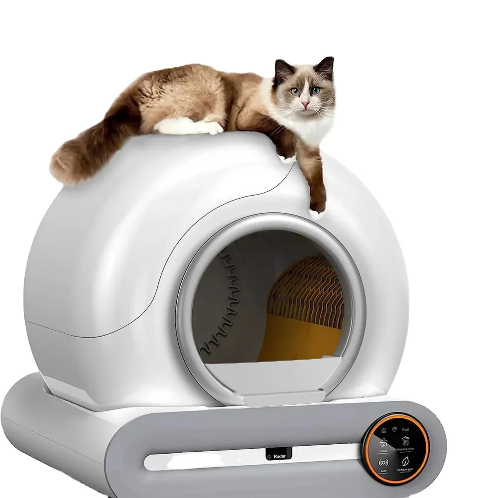 Ti Pro Smart Self-Cleaning Cat Litter Box – Enclosed, Odor-Controlled, 65L Capacity