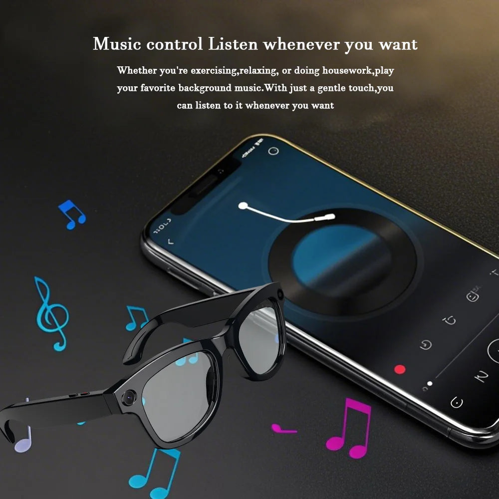 SENBONO L801 Outdoor Smart Glasses, Large Battery, WIFI Video Recording, AI Voice Assistant, Smart Glasses Camera